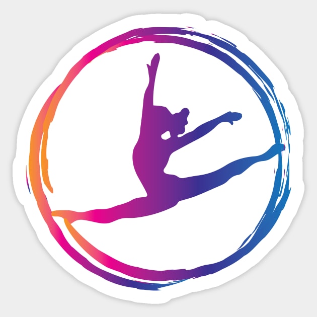 Gymnast Rainbow Sticker by FlexiblePeople